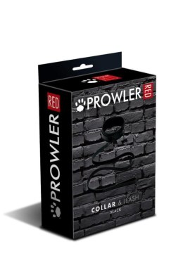 Zestaw obroża i smycz Prowler RED ekoskóra regulowana Prowler