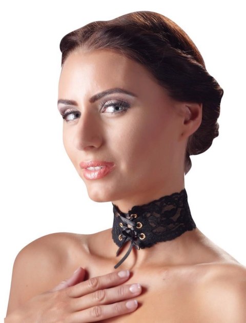 Choker koronkowy z satynową tasiemką Cottelli Cottelli ACCESSOIRES