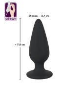 Korek analny Black Velvets Heavy Plug S czarny 7,8 cm Black Velvets