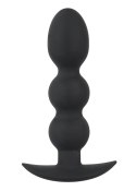 Korek analny kulowy Black Velvets Heavy Beads czarny silikonowy 13,3 cm Black Velvets