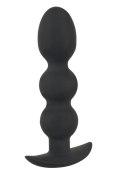 Korek analny kulowy Black Velvets Heavy Beads czarny silikonowy 13,3 cm Black Velvets