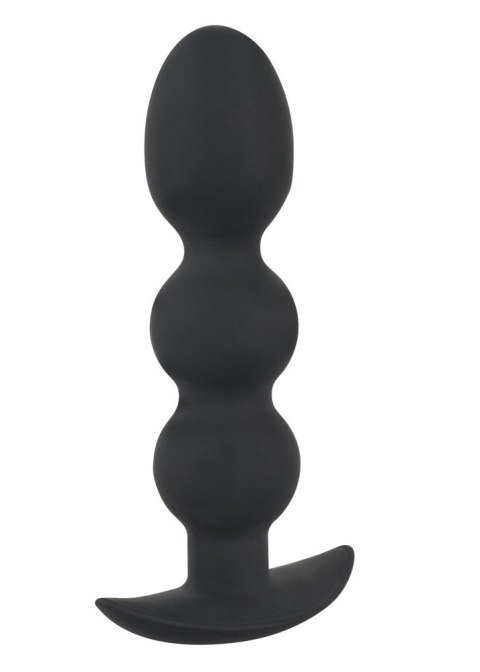 Korek analny kulowy Black Velvets Heavy Beads czarny silikonowy 13,3 cm Black Velvets