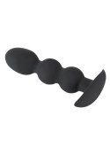 Korek analny kulowy Black Velvets Heavy Beads czarny silikonowy 13,3 cm Black Velvets
