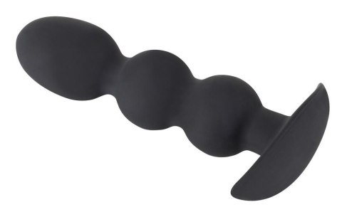 Korek analny kulowy Black Velvets Heavy Beads czarny silikonowy 13,3 cm Black Velvets