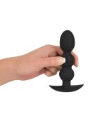 Korek analny kulowy Black Velvets Heavy Beads czarny silikonowy 13,3 cm Black Velvets