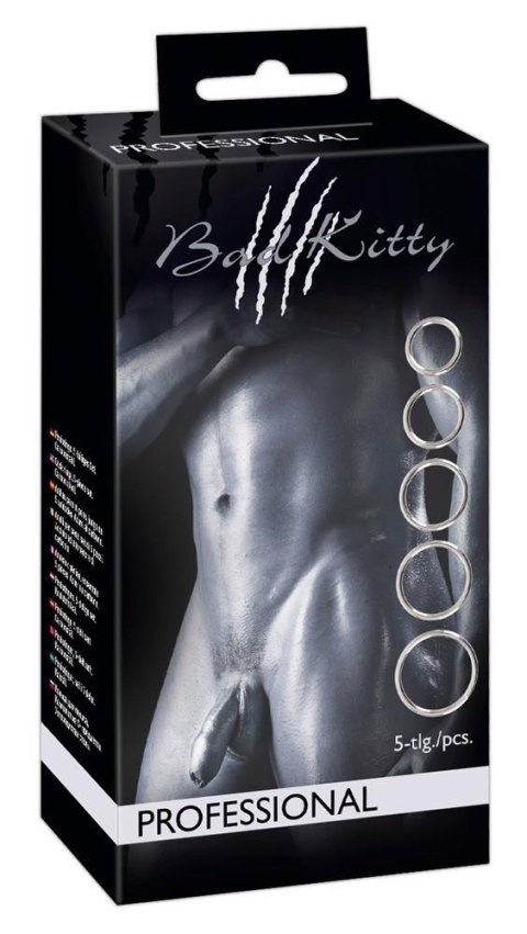 Zestaw 5 metalowych pierścieni Bad Kitty Bad Kitty