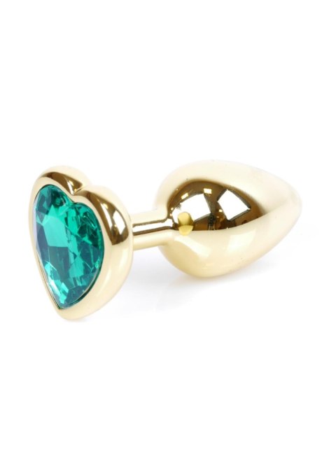 MyLove Toys - Jewellery Gold Heart PLUG- Green MyLove Toys