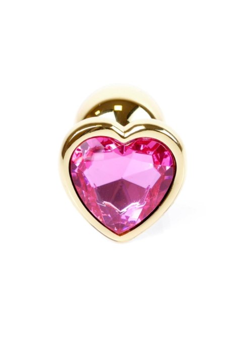 Stalowy korek analny Gold Heart MyLove Toys różowy 7 cm MyLove Toys