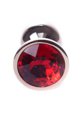 Biżuteria analna stalowa z diamentem MyLove Toys czerwona 7 cm MyLove Toys