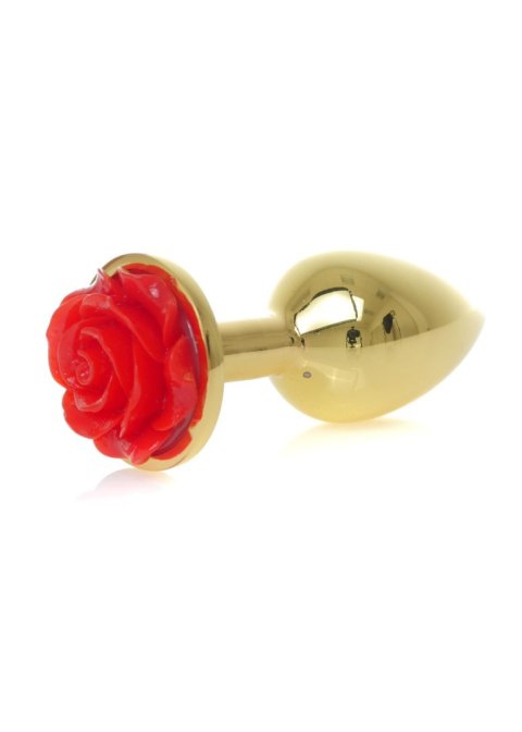 Biżuteria analna złota z czerwoną różą MyLove Toys 7 cm MyLove Toys