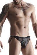 Jockstrap męski wetlook z otwartym tyłem Regnes Fetish Planet czarny S Regnes Fetish Planet