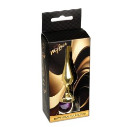 Korek analny diamentowy ze stali MyLove Toys fioletowy 9.5 cm MyLove Toys