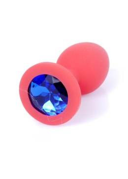 Korek analny silikonowy z diamentem MyLove Toys czerwony 7 cm MyLove Toys