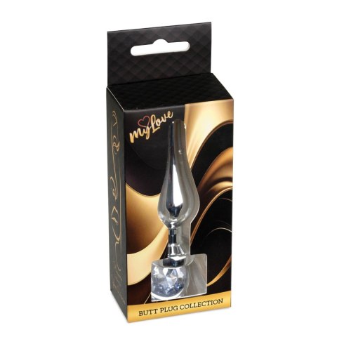 Korek analny srebrny z diamentem MyLove Toys 9,5 cm MyLove Toys