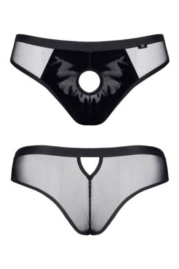 Majtki brazyliany z otworem Regnes Fetish Planet czarny XL Regnes Fetish Planet
