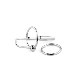 Metalowy plug do cewki z pierścieniem stal nierdzewna 8 cm HeavyFun B - Series HeavyFun