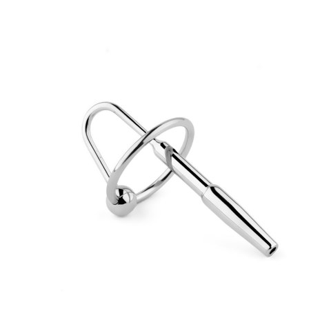 Metalowy plug do cewki ze stali nierdzewnej z pierścieniem 8 cm B - Series HeavyFun