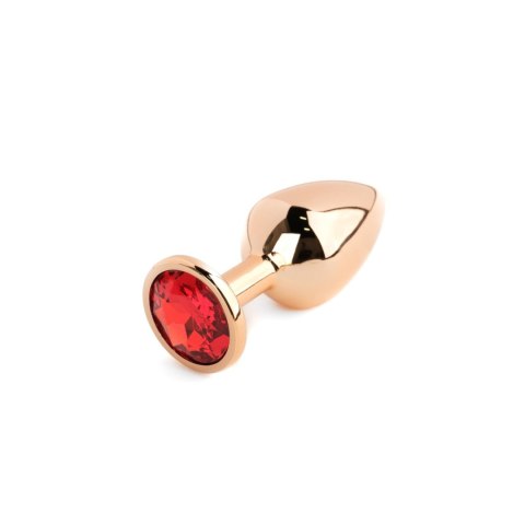 Zestaw stalowych korków analnych Red Gold HeavyFun z kryształami B - Series HeavyFun