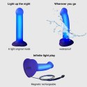 Dildo realistyczne LED fioletowe Straponme 18 cm M Strap-on-me