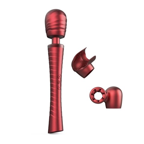 Masażer wibracyjny Man.wand Edgy czerwony silikonowy 30 cm Man.wand