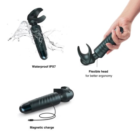 Masturbator wibrujący Man.wand EVO szary 20 cm USB Man.wand