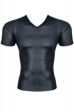 Męski tshirt wetlook Regnes Fetish Planet czarny L z dostępem do piersi Regnes Fetish Planet