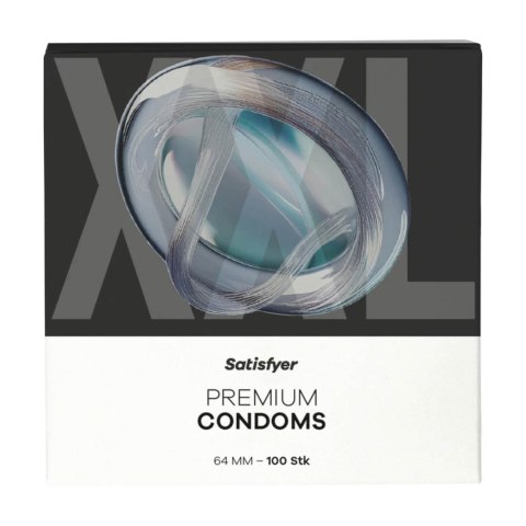 Prezerwatywy Satisfyer XXL transparentne nawilżane 100 szt Satisfyer