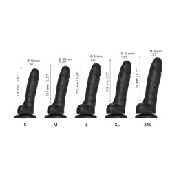 Realistyczne dildo Sliding Skin Strap-on-me czarne M Strap-on-me
