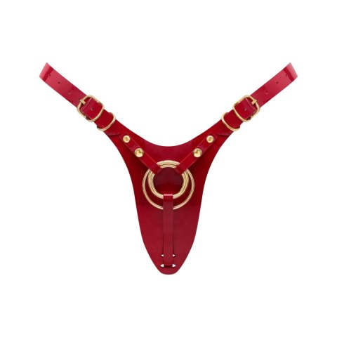 Uprząż do strap on Fabulous Strap on me czerwona błyszcząca Strap-on-me