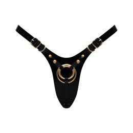 Uprząż strap-on Fabulous Strap-on-me błyszcząca czarna uniwersalna Strap-on-me