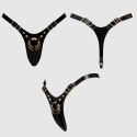 Uprząż strap-on Fabulous Strap-on-me błyszcząca czarna uniwersalna Strap-on-me