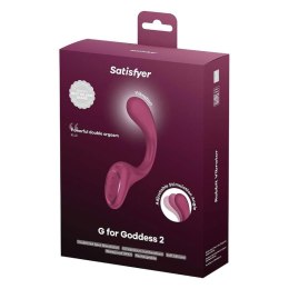 Wibrator punktu G i łechtaczki Satisfyer G For Goddess 2 bordowy Satisfyer