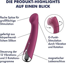 Wibrator punktu G obrotowy Satisfyer Spinning 1 czerwony Satisfyer