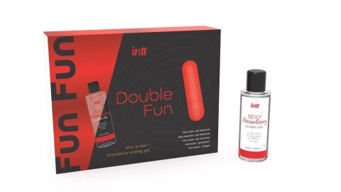 Zestaw mini pocisk wibrujący Intt USB 10 funkcji truskawka Intt