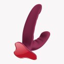 Dildo podwójne z przyssawką Fun Factory Ryde bordowe Fun Factory