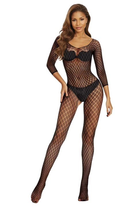 Erotyczny bodystocking siateczkowy SoftLine czarny One size SoftLine Collection