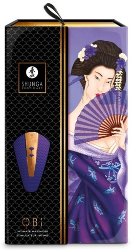 Stymulator łechtaczki Shunga Obi fioletowy silikonowy USB Shunga