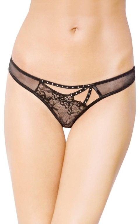 Figi koronkowe tiulowe SoftLine 2441 czarne S/M SoftLine Collection