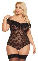 Koronkowe body Kamila SoftLine czarne XL SoftLine Collection