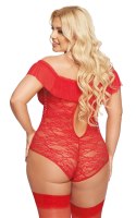 Koronkowe body Kamila czerwone 2XL SoftLine SoftLine Collection