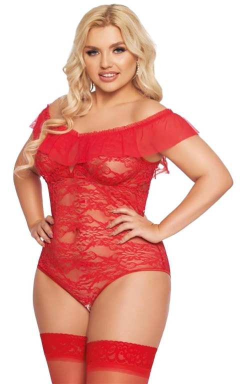 Koronkowe body Kamila czerwone XL SoftLine Collection SoftLine Collection