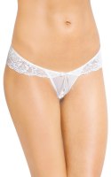 Koronkowe stringi erotyczne SoftLine białe M/L SoftLine Collection