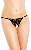 Koronkowe stringi z wycięciem SoftLine 2339 czarne S/L SoftLine Collection