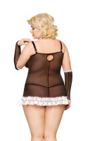 Kostium Charlotte tiulowy koronkowy plus size czarny XL SoftLine SoftLine Collection