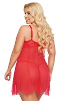 Koszulka babydoll Carla czerwona 3XL SoftLine Collection SoftLine Collection