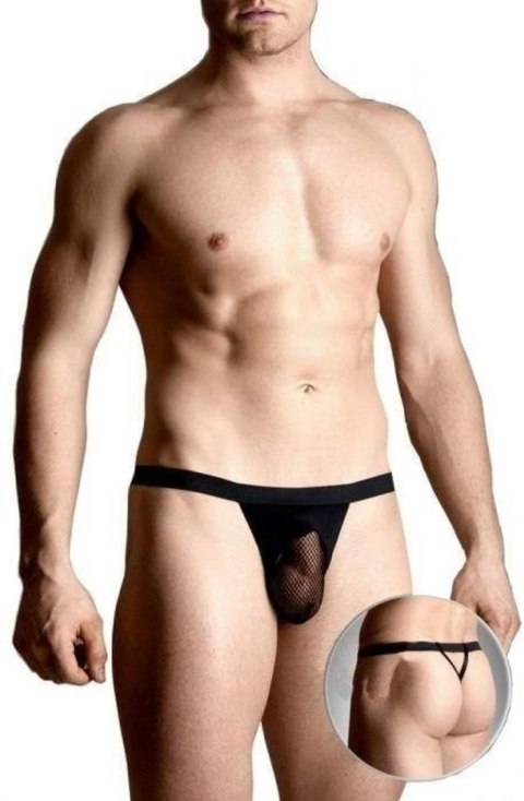 Męskie stringi z siatką SoftLine Collection czarne XL SoftLine Collection