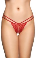 Stringi koronkowe SoftLine 2495 czerwone S/M SoftLine Collection