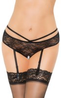 Stringi koronkowe SoftLine Collection czarne M/L SoftLine Collection