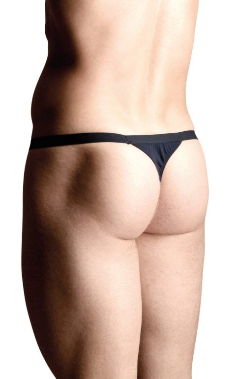 Stringi satynowe z zameczkiem SoftLine 4497 czarne S/L SoftLine Collection