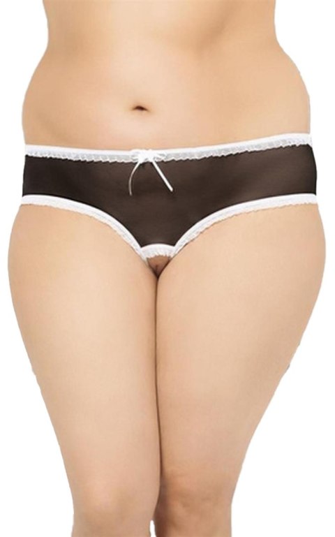 Stringi siateczkowe z wycięciami SoftLine 2471 czarne XL SoftLine Collection